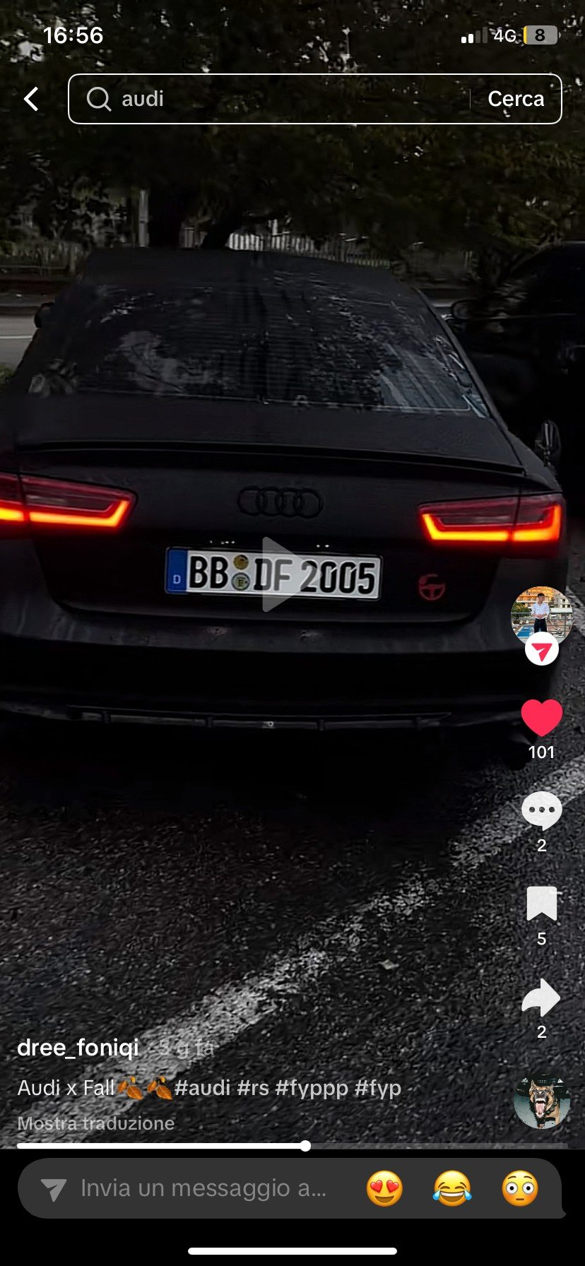 Numer rejestracyjny BBDF2005 posiada Audi 