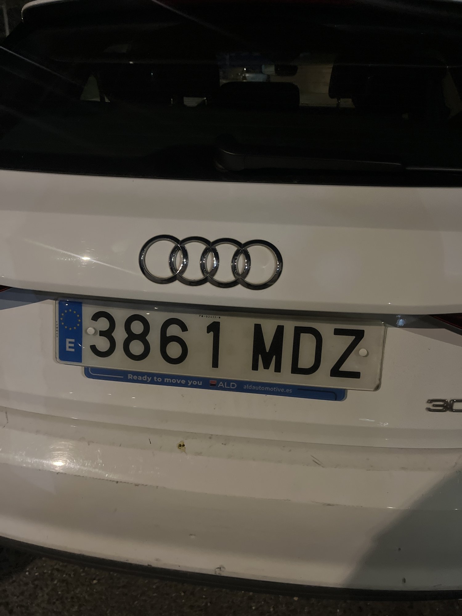 Numer rejestracyjny 3861MDZ posiada AUDI A3 SPORTBACK