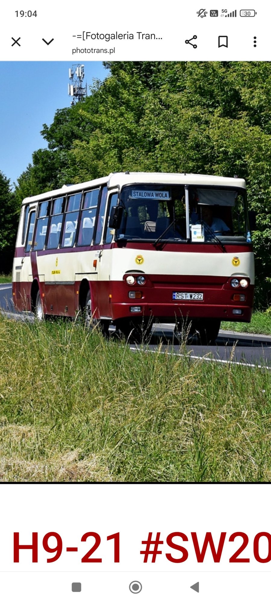 Numer rejestracyjny RST W232 posiada AUTOSAN H9 - RSTW232