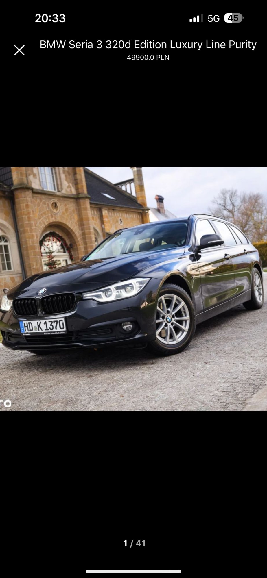 Numer rejestracyjny HDK1370 posiada BMW 3 Series 320d