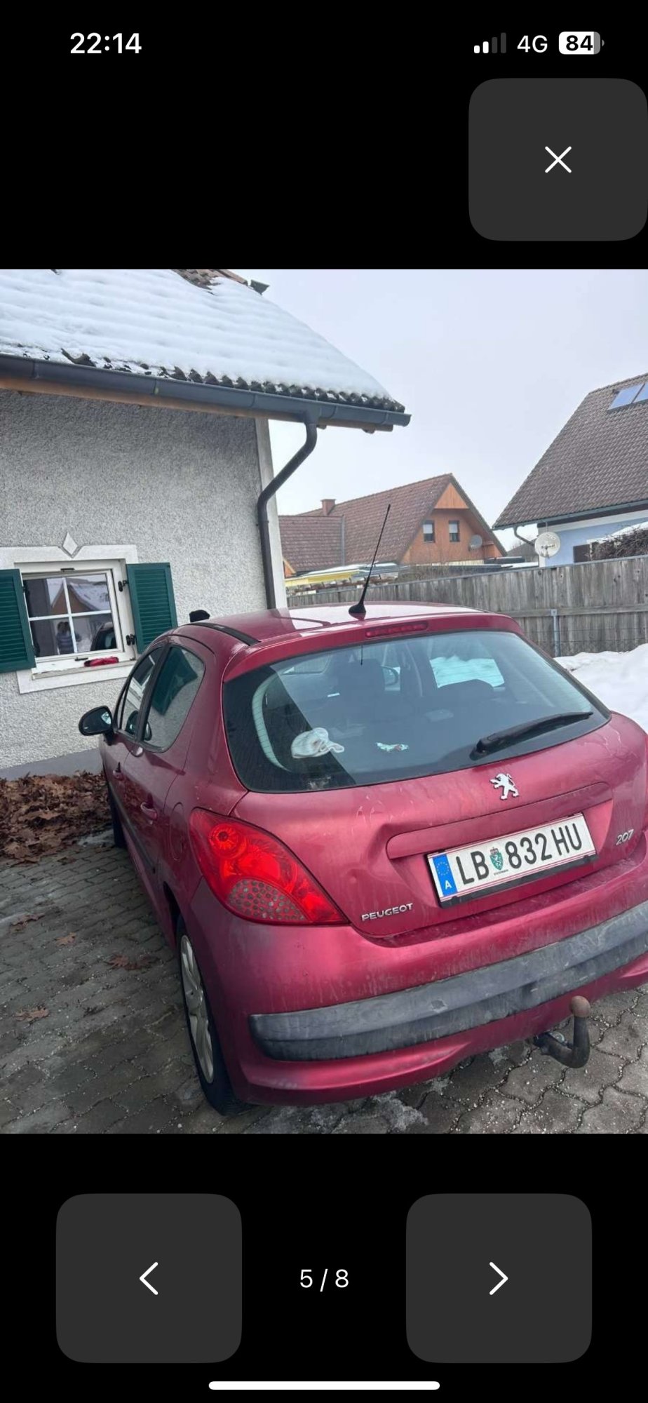 Numer rejestracyjny LB832HU posiada Peugeot 207