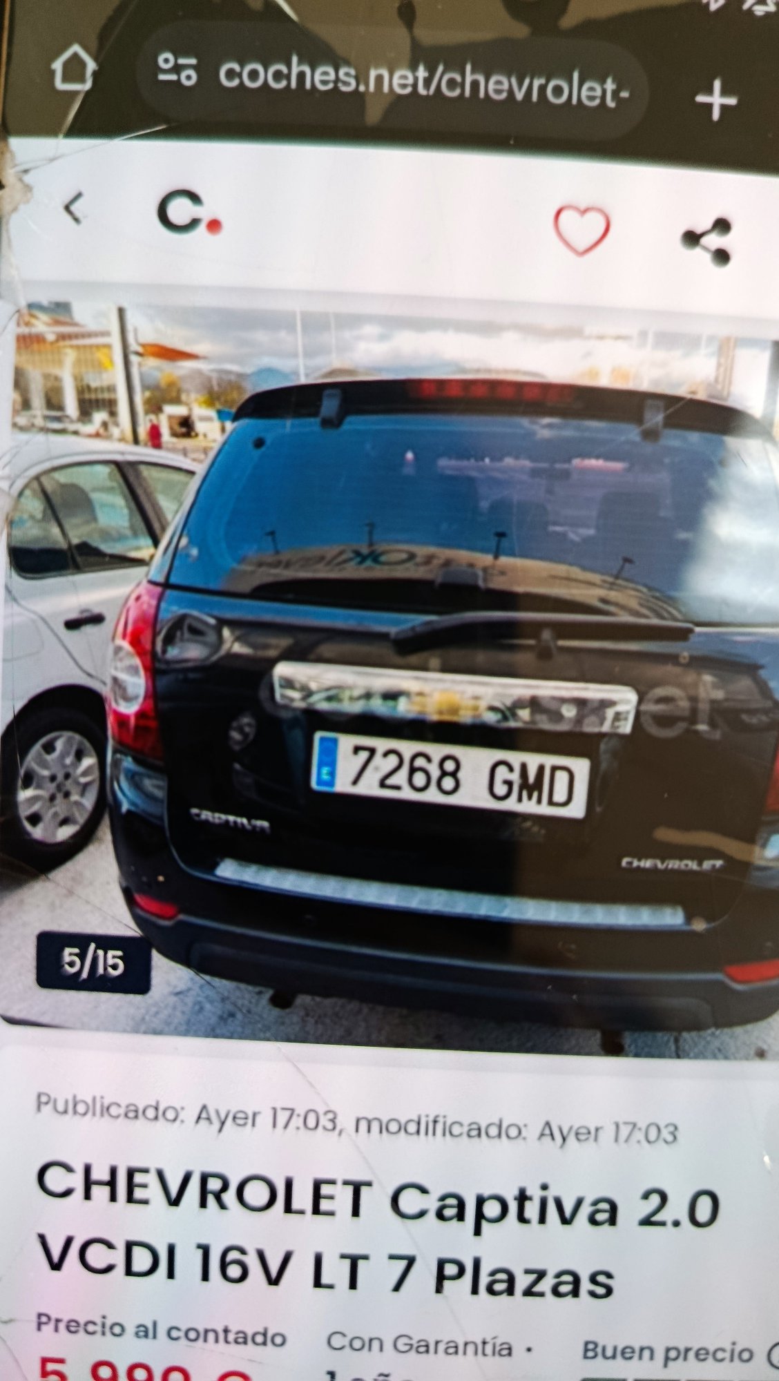 Numer rejestracyjny 7268GMD posiada CHEVROLET-GM CAPTIVA