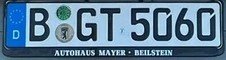 Numer rejestracyjny BGT5060 posiada  