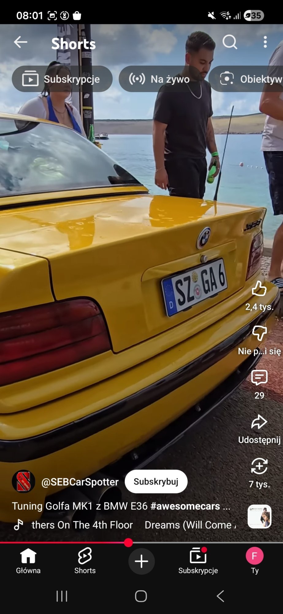 Numer rejestracyjny SZGA6 posiada BMW 