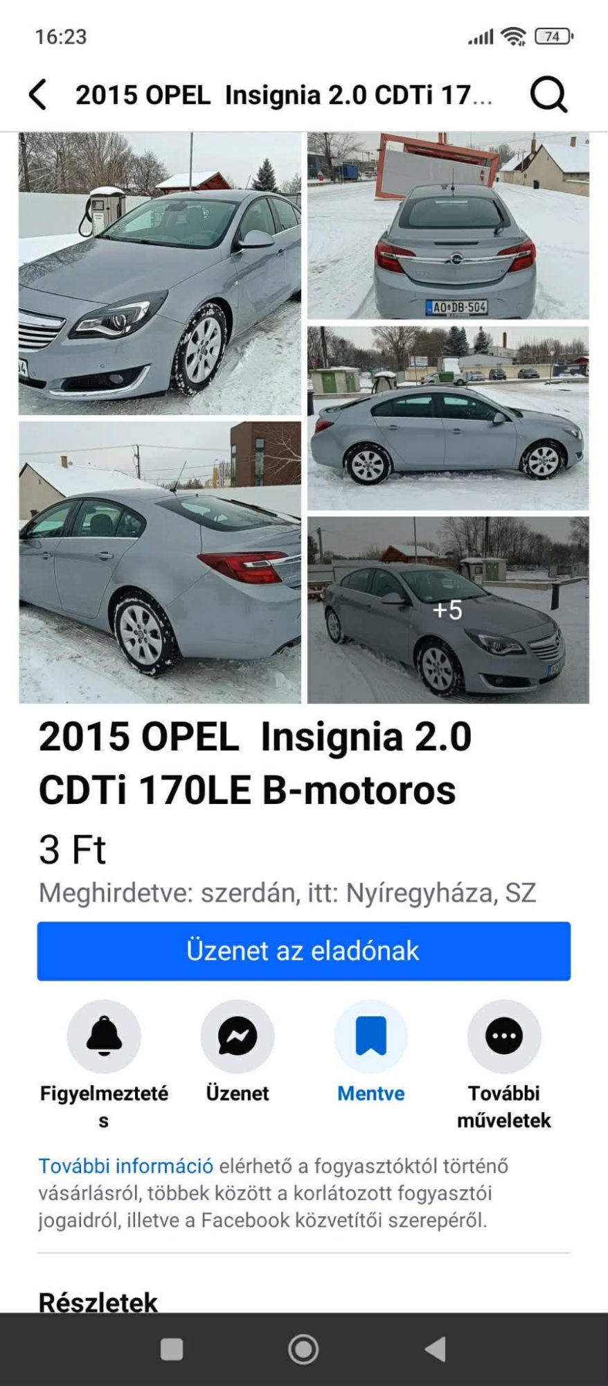 Numer rejestracyjny AODB504 posiada Opel Insignia 2.0 CDTi