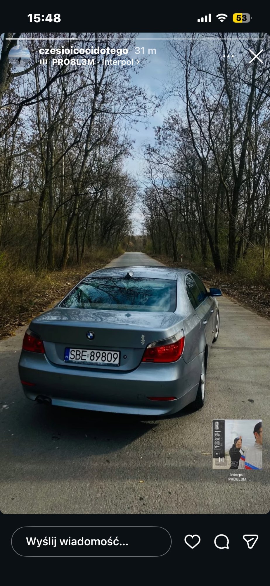 Numer rejestracyjny SBE 89809 posiada BMW 525 Diesel MR`03 E3 E60 525 Diesel MR`03 E3 E60 - SBE89809