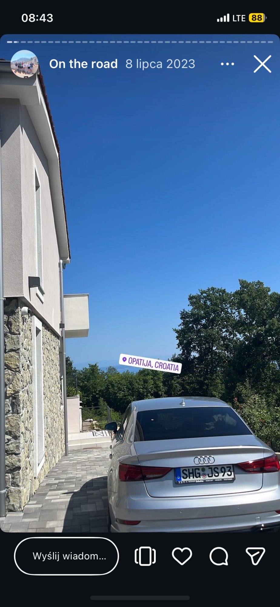 Numer rejestracyjny SHGJS93 posiada Audi 