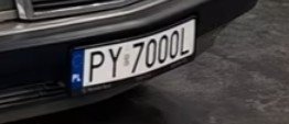 Numer rejestracyjny PY 7000L posiada MERCEDES-BENZ 190 - PY7000L
