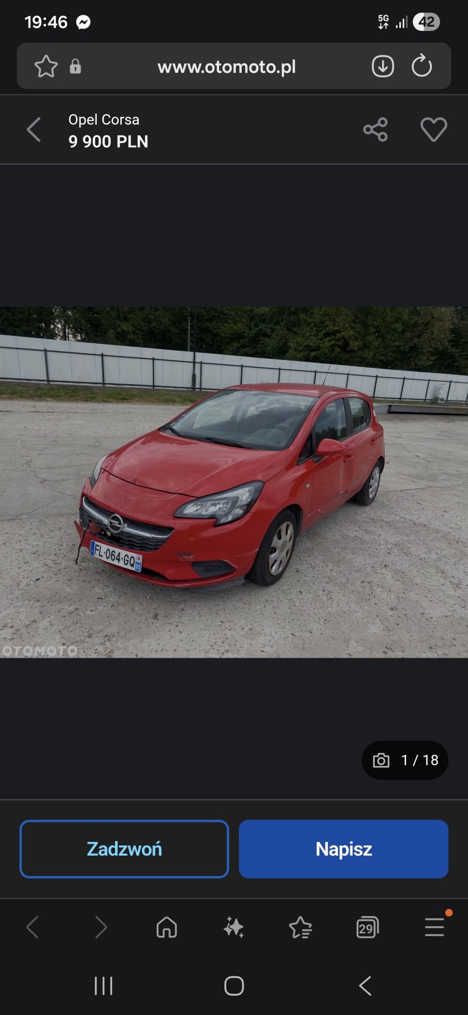 Numer rejestracyjny FL064GQ posiada Opel Corsa E