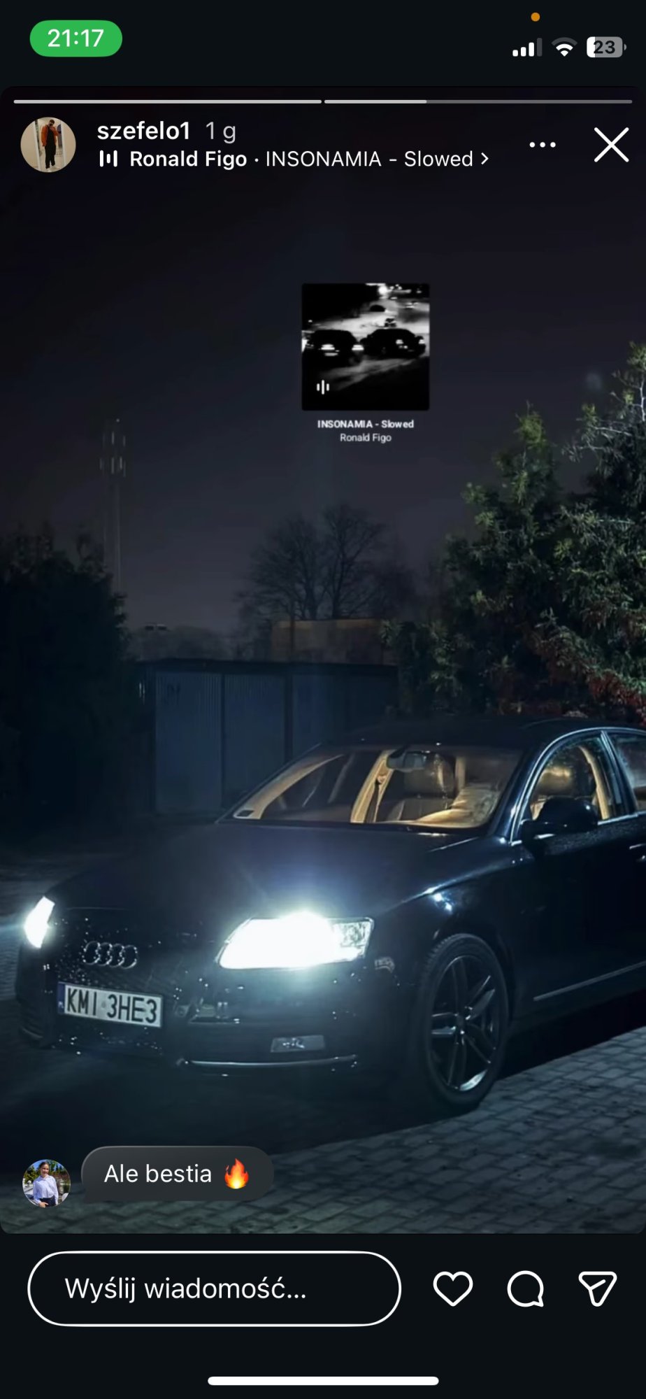 Numer rejestracyjny KMI 3HE3 posiada AUDI A6 2.0 TDi MR`09 E4 4F A6 2.0 TDi MR`09 E4 4F - KMI3HE3