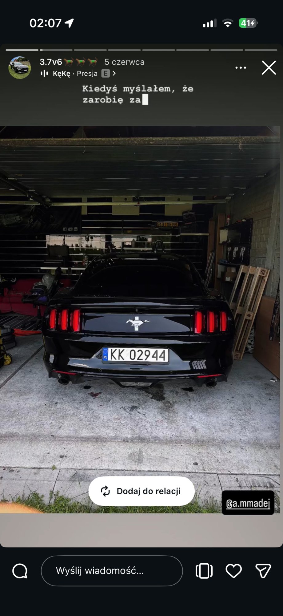 Numer rejestracyjny KK 02944 posiada FORD MUSTANG - KK02944 Numer rejestracyjny KK 02944 posiada FORD MUSTANG - KK02944