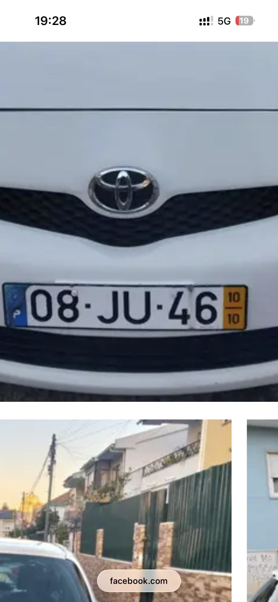 Numer rejestracyjny 08JU46 posiada Toyota 