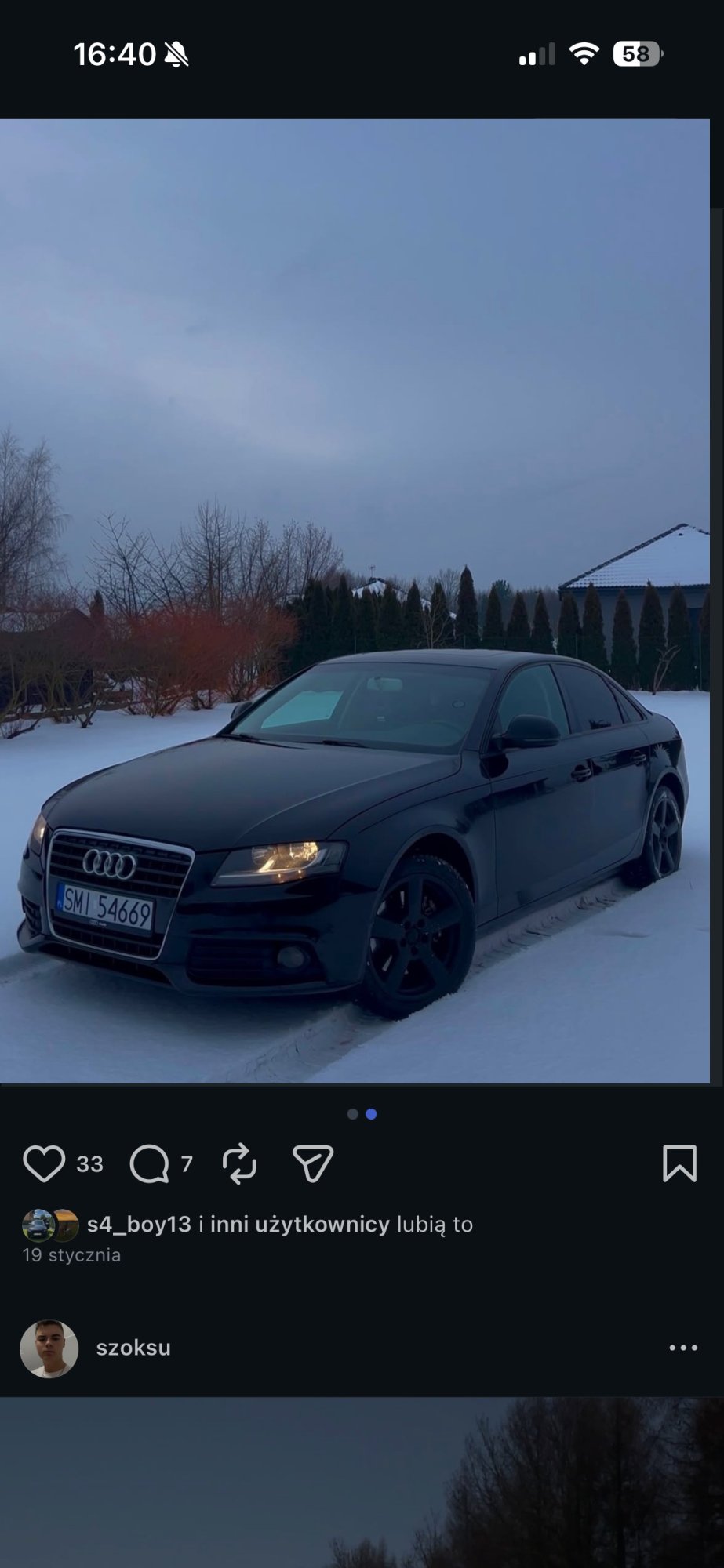 Numer rejestracyjny SMI 54669 posiada AUDI A4 2.0 TDi DPF MR`07 E4 B8 A4 2.0 TDi DPF MR`07 E4 B8 - SMI54669