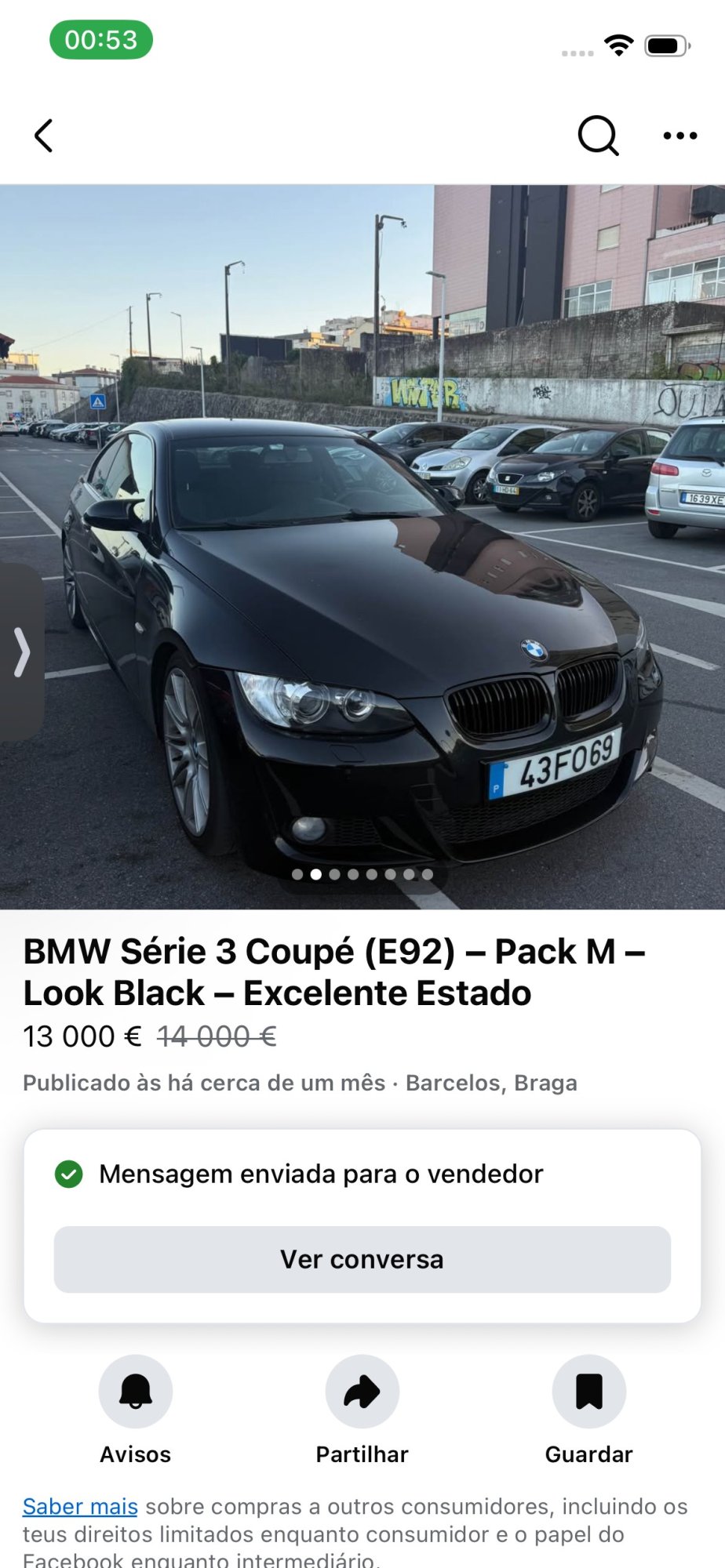 Numer rejestracyjny 43FO69 posiada BMW 3 Series Coupé (E92) Pack M