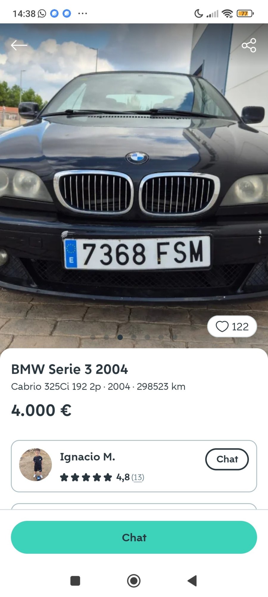 Numer rejestracyjny 7368FSM posiada BMW SERIE 3